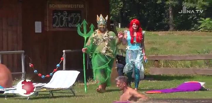 Sommerferien im Südbad: Der Freizeitladen Winzerla veranstaltete wieder ein Neptunfest