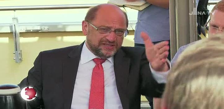 Kanzler-Kandidat unterwegs: SPD-Frontmann Martin Schulz war heute in Jena zu Gast