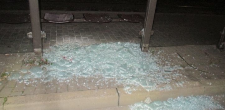 Haltestellenhäuschen demoliert 