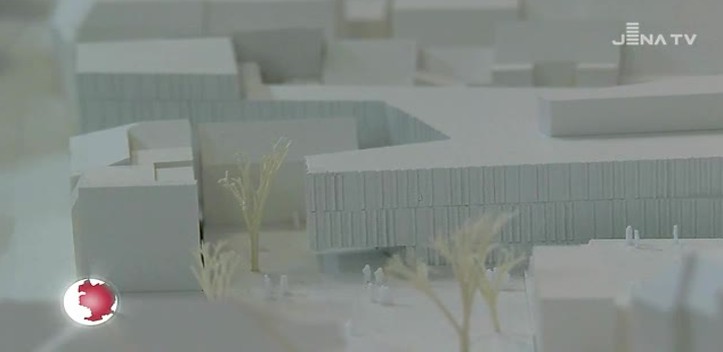 Entwurf gewürdigt: Jenaer Architekten präsentierten ihre Pläne für den Bibliotheksneubau am Engelplatz