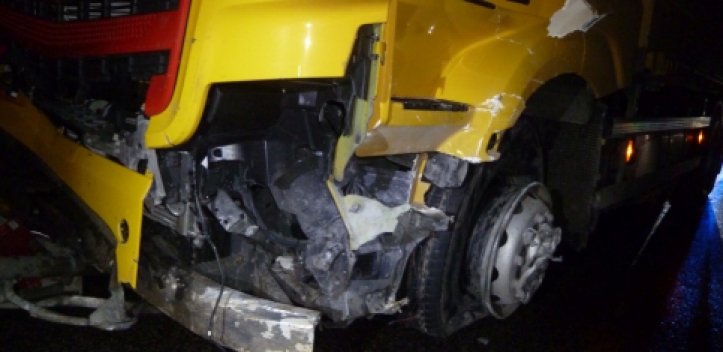 Lkw kollidiert mit Notrufsäule 