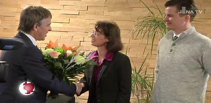 Würdigung für Gründer: Vertreter des Unternehmens JeNaCell wurden vom Oberbürgermeister empfangen