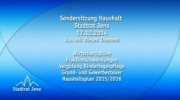 Stadtratssondersitzung Haushalt 17.12.2014
