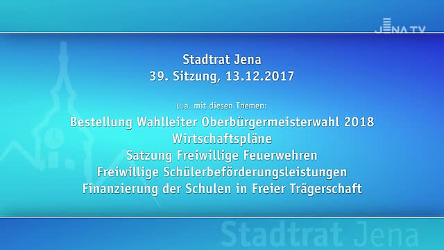 Stadtratssitzung vom 13.12.2017