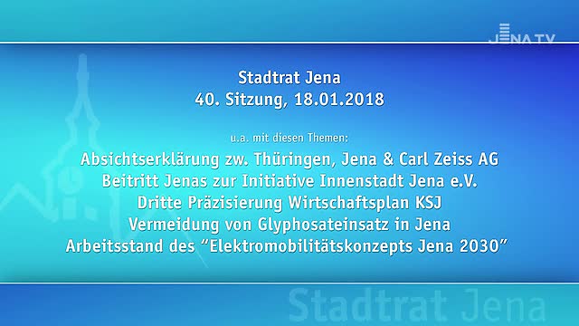 Stadtratssitzung vom 18.01.2018