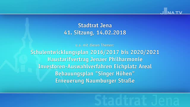 Stadtratssitzung vom 14.02.2018 