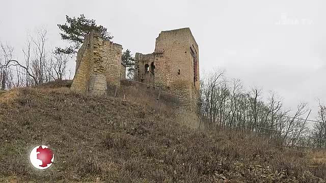 Sanierungsarbeiten: Der Palas der Lobdeburgruine steht im Mittelpunkt 
