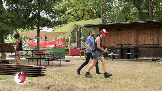 Aufführungen: Die Freie Bühne Jena bereitet das Theaterfestival auf dem Otto-Schott-Platz vor