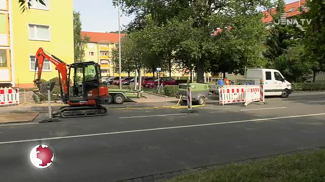 Trinkwasserleitung: In der Camburger Straße haben die Arbeiten am vierten Bauabschnitt begonnen 