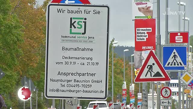 Umleitung: Aufgrund von Deckschichtarbeiten ist die Göschwitzer Straße voll gesperrt 