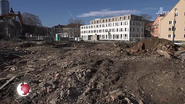 Baustart: Auf dem Inselplatz wird ein neuer Universitäts-Campus errichtet