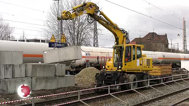 Baugeschehen: Am Bahnhof Jena-Göschwitz werden die Bahnsteige 1 bis 3 erneuert