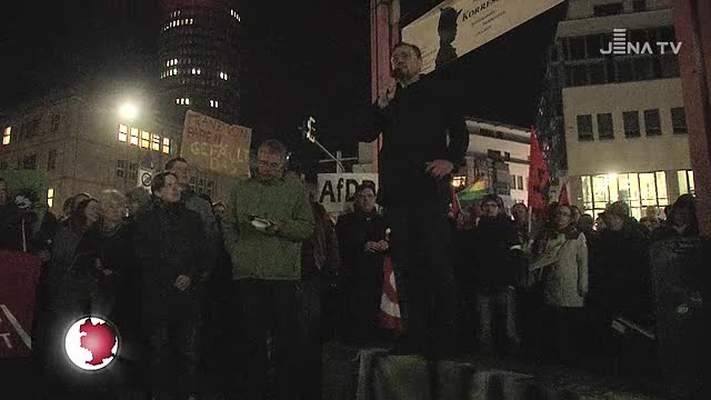 Spontan-Demonstration: Nach der Ministerpräsidenten-Wahl gab es auch in Jena Proteste 