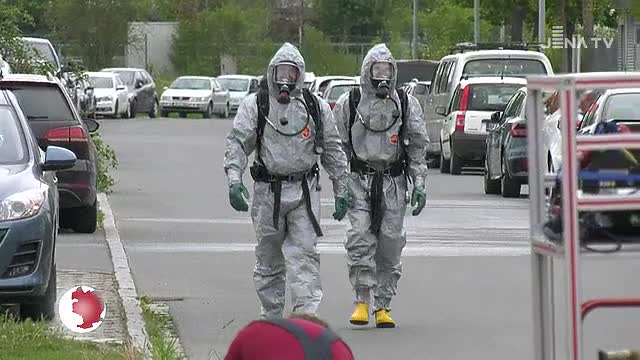 Großeinsatz der Feuerwehr: Im Gewerbegebiet Jena-Maua kam es zu einer Verpuffung