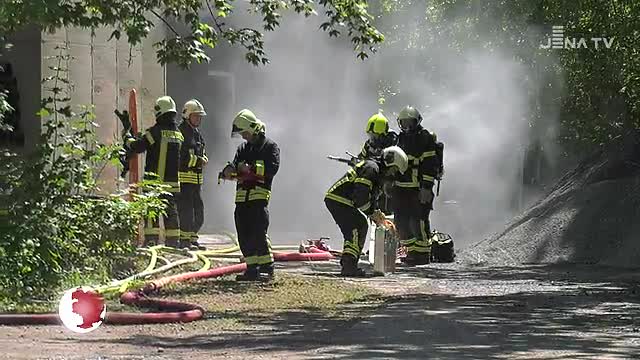 Feuerwehr: Die Kameraden stellten heute ihren neuen Ausbildungsplatz in Jena-Göschwitz vor