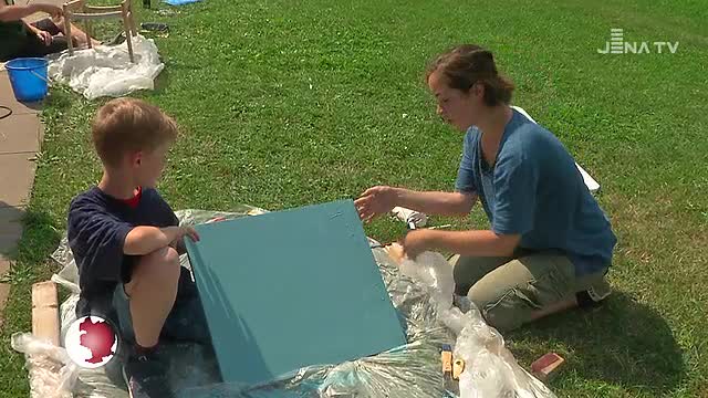 Ferienprogramm: Im Jugendzentrum „polaris“ wird in dieser Woche mit Holz gearbeitet