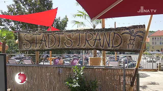 Geöffnet: Seit heute lädt die Sommerlounge „Stadtstrand Jena“ zum Verweilen ein
