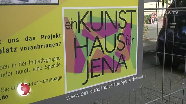 Zur Förderung: Mit einem Stand am Eichplatz soll das Vorhaben „Ein Kunsthaus für Jena“ unterstützt werden