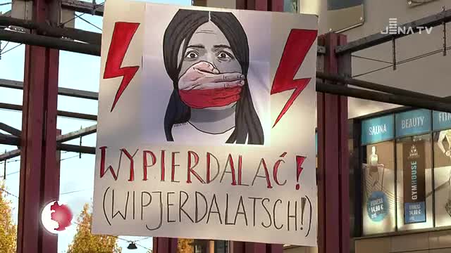 Kundgebung für Solidarität: Der Frauenstreik Jena kritisiert das polnische Abtreibungsgesetz