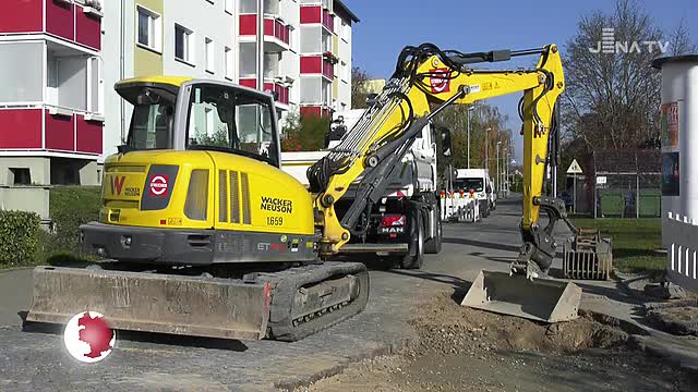 Baustelle: In Jena-Nord gibt es Fortschritte beim Wasserleitungsbau für den neuen Hochbehälter