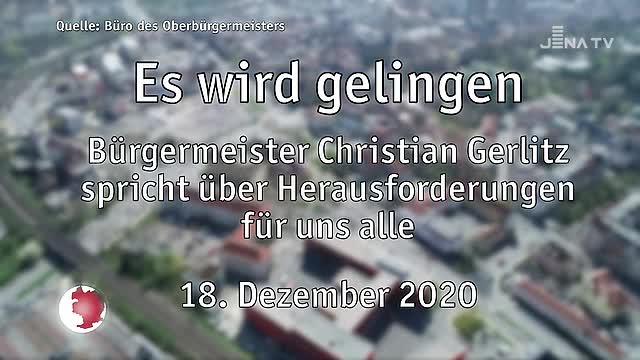Botschaft: Bürgermeister Christian Gerlitz appelliert an die Jenaer, zu Hause zu bleiben