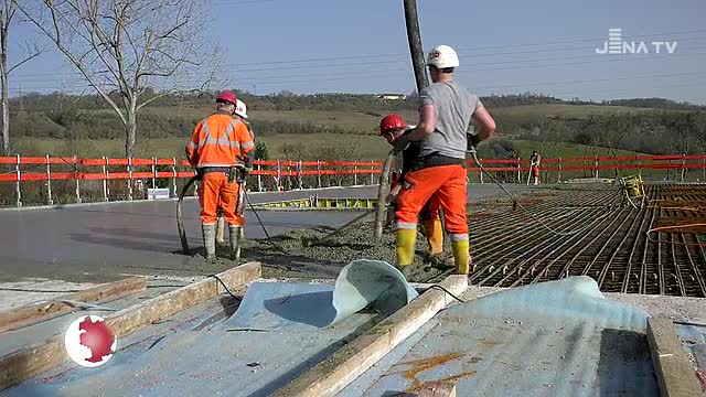 Betongang am Hochbehälter: Im Rautal nehmen die riesigen Wasserkammern Gestalt an 