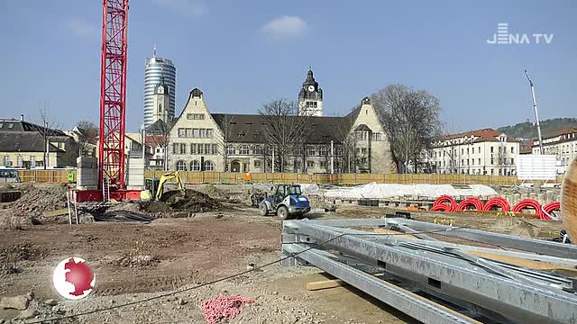 Inselplatz-Baustelle: Beim Großprojekt Uni-Campus sind die Tiefbauarbeiten fortgeschritten 