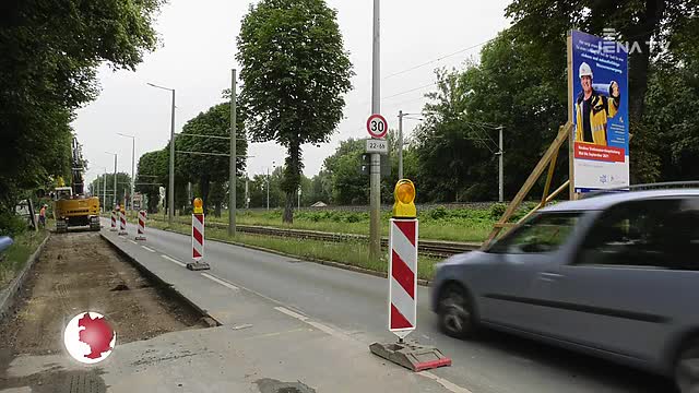 Vollsperrung ab Montag: In der Kahlaischen Straße geht der Leitungsbau in die heiße Phase