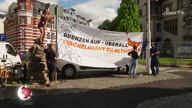 Kundgebung: Vor der Stadtratssitzung machten politische Gruppen auf ihre Anliegen aufmerksam