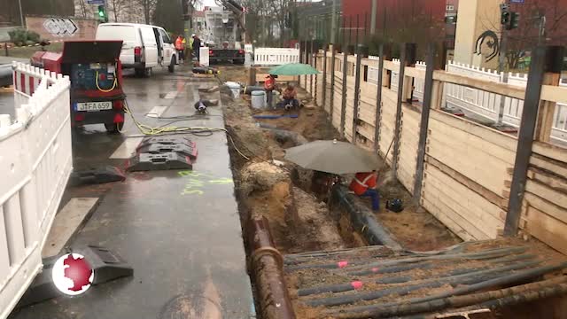 Ohne Fernwärme: In Jena-Nord wurden heute an der Havariestelle neue Leitungen verlegt