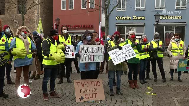 Warnstreik am Uni-Klinikum: Ab 6 Uhr waren Beschäftigte für eine bessere Bezahlung im Ausstand 