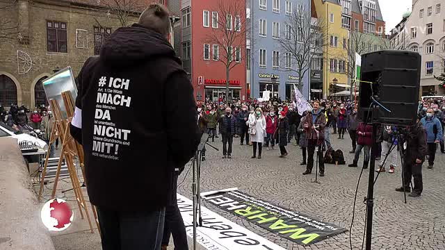 Protest: Die Partei „die Basis“ demonstrierte am Samstag gegen Corona-Maßnahmen