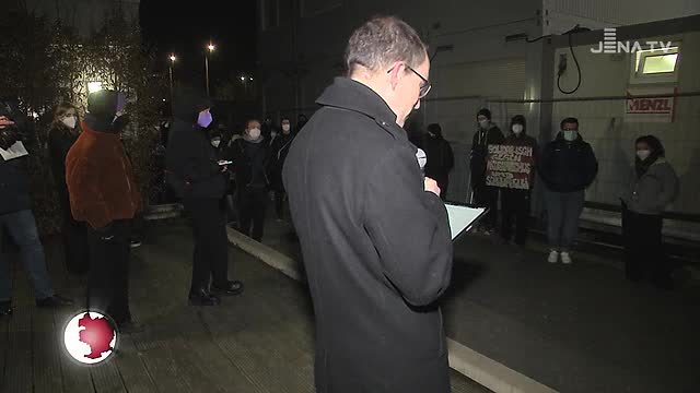 Statement gegen Antisemitismus: Das Bündnis „Jena solidarisch“ rief zur Kundgebung in Lobeda auf