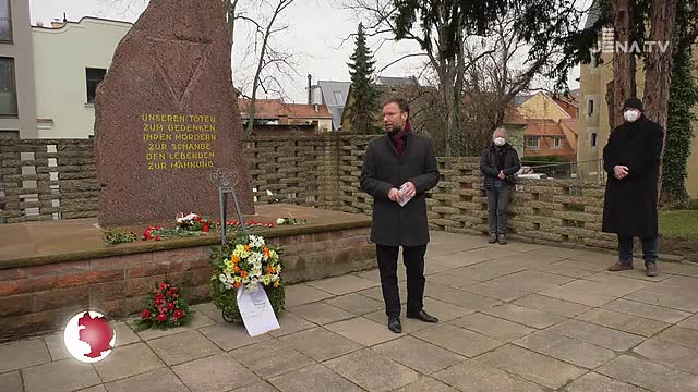 Worte der Erinnerung: Am Denkmal Heinrichsberg wurde heute der Opfer der NS-Diktatur gedacht