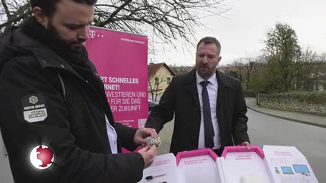 Im Netz: Stadt und Telekom informierten heute über den Glasfaserausbau in Drackendorf