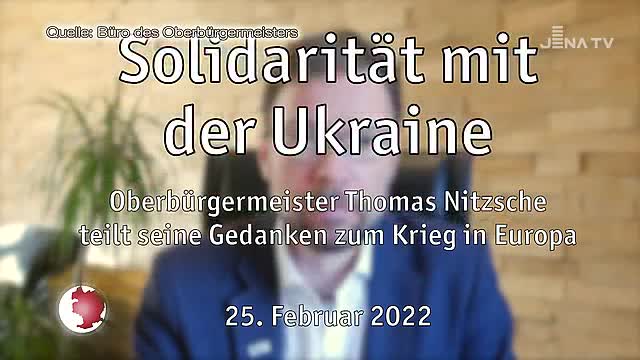 Video-Botschaft: In seinem Wochenrückblick geht Oberbürgermeister Thomas Nitzsche auf den Ukraine-Krieg ein