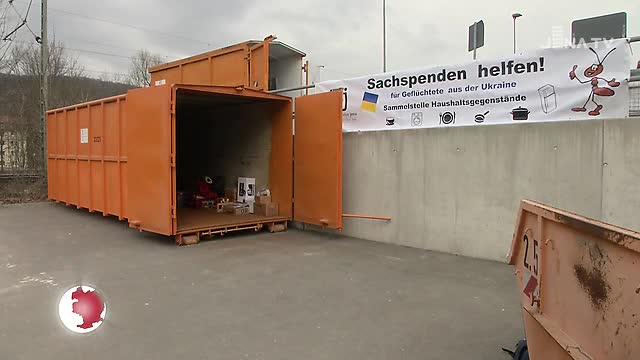 Sammlung: Im Wertstoffhof in der Löbstedter Straße sind Sachspenden für Ukraine-Flüchtlinge willkommen