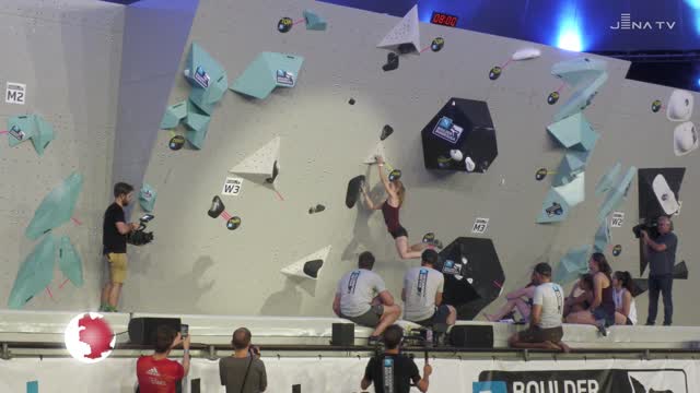 Kletter-Experten: Im Paradiespark wurde das Finale der 1. Boulder-Bundesliga ausgetragen