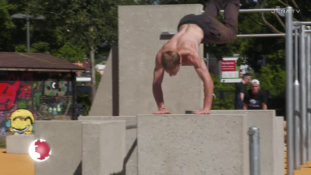 Sportlich: In Jena-Nord wurde eine neue Parkour-Anlage eröffnet