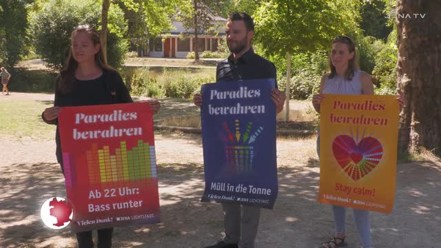 Plakate für Paradies: Mit einer Kampagne wird für Ordnung und Sicherheit im Park geworben 