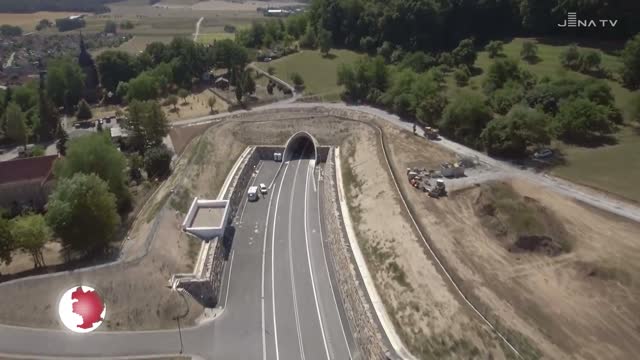 Vor der Eröffnung: Der Tunnel Rothenstein der Bundesstraße 88 geht am 25. August in Betrieb
