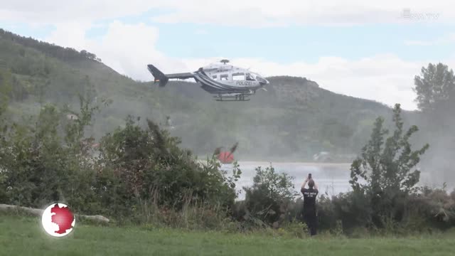 Hubschraubereinsatz: Bei einer großen Feuerwehrübung ging es um die Brandbekämpfung