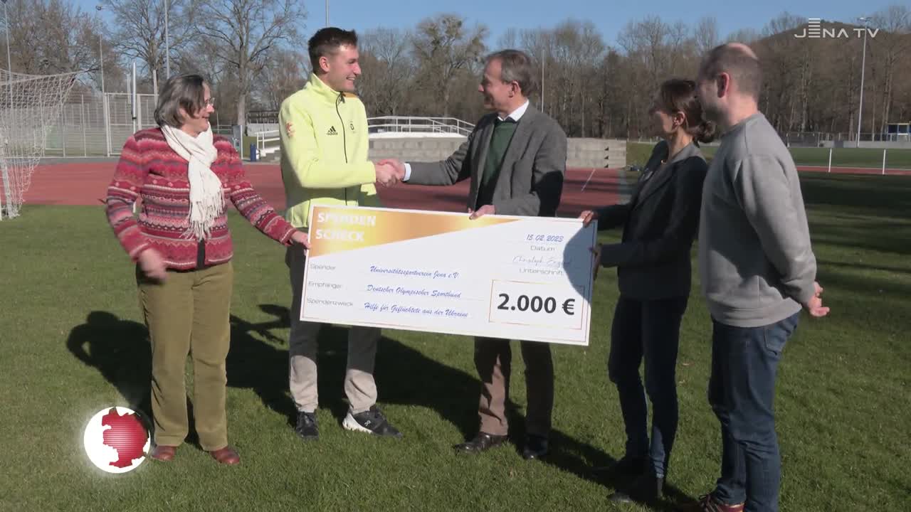 Spenden überreicht: Der UNISPORT unterstützt ukrainische Sportler