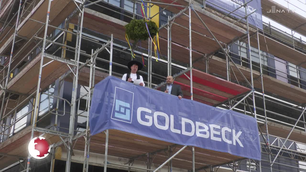 Richtfest gefeiert: Die FBGS Technologies GmbH baut im Gewerbegebiet Jena21 ihren neuen Firmensitz