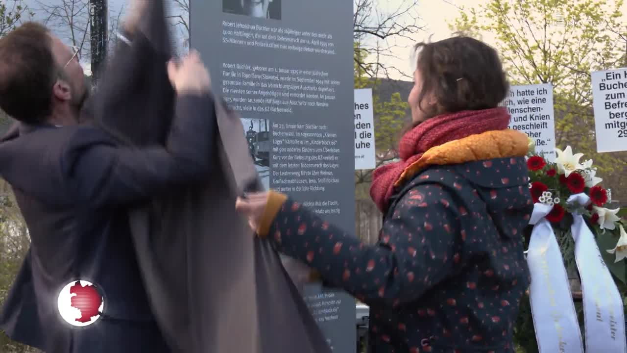 Erinnerung an Todesmarsch: In Wenigenjena wurde eine Gedenkstele feierlich eingeweiht