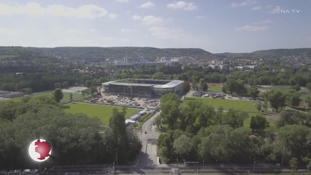 Allmählicher Baufortschritt – Das neue Stadion im Ernst-Abbe-Sportfeld wird später als geplant fertig