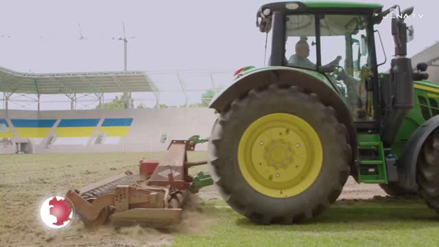 Spielfläche entfernt – Der Rasen im Ernst-Abbe-Sportfeld wird ausgetauscht