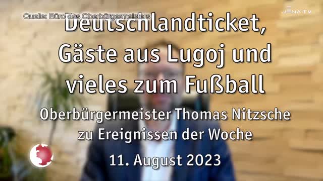 Videobotschaft – Oberbürgermeister Nitzsche blickt auf die Woche zurück