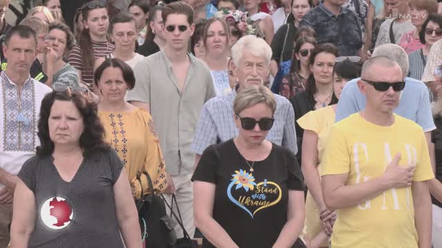 Unabhängigkeitstag gefeiert – Auf dem Holzmarkt weckten Ukrainer Hoffnung für ihr Heimatland