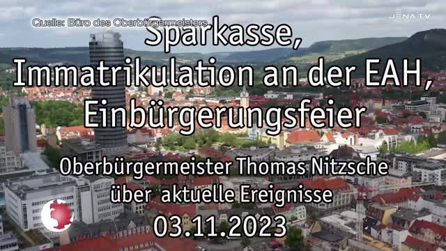 OB-Video – Oberbürgermeister Thomas Nitzsche blickt auf die vergangene Woche zurück